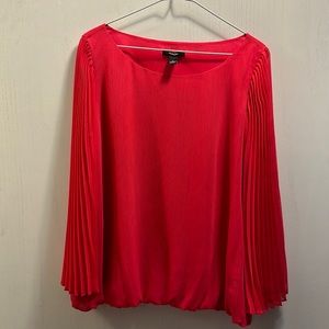 Alfani Women's Hot Pink Blouse. Pleated-Sleeve Top,SZ 14. Gently usedHot Pink